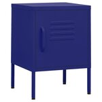 vidaXL Table de chevet Bleu marine 35x35x51 cm Acier