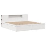 vidaXL Cadre de lit sans matelas blanc 200x200 cm bois massif de pin