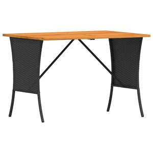 vidaXL Table de jardin avec dessus en bois d'acacia noir 105x75x72 cm
