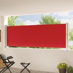 vidaXL Auvent latéral rétractable de patio 117x600 cm Rouge