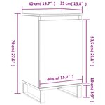 vidaXL Buffet sonoma gris 40x35x70 cm bois d'ingénierie