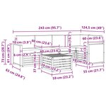vidaXL Ensemble de canapés d'extérieur 5 pc Naturel