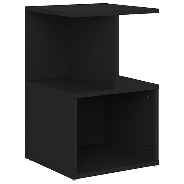 vidaXL Table de chevet noir 35x35x55 cm bois ingénierie
