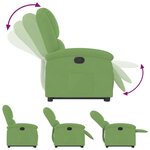 vidaXL Fauteuil inclinable Vert clair Velours
