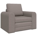 vidaXL Canapé-Lit Taupe 98 x 71 x 83 cm tissu
