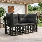vidaXL Loveseat d'extérieur 2 pièces 2-Nombre de places
