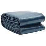 vidaXL Film solaire de piscine flottant PE 381 cm Noir et bleu