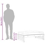 vidaXL Repose-pied de jardin 120x80 cm marron miel bois de pin massif