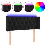 vidaXL Tête de lit à LED Noir 93x16x78/88 cm Velours