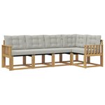 vidaXL Ensemble de canapés d'extérieur 5 pc Blanc et gris clair