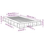 vidaXL Cadre de lit sans matelas chêne sonoma 135x190 cm