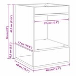 vidaXL Table d'appoint Gris Sonoma 40 x 40 x 56 cm Bois d'ingénierie