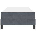 vidaXL Lit boxspring avec matelas Gris foncé 90 x 190 cm Velours