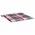 vidaXL Coussins de chaise de jardin lot de 6 carreaux rouges 40x40x4cm