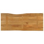 vidaXL Dessus de table 140x60x2 5 cm bord vivant bois massif manguier