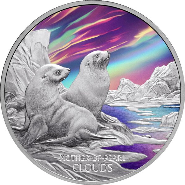 Pièce de monnaie en Argent 1 Dollar g 31.1 (1 oz) Millésime 2025 MOTHER OF PEARL CLOUDS