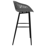 vidaXL Chaises de bar lot de 2 gris