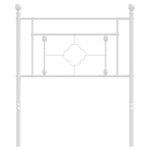 vidaXL Tête de lit de remplacement métal blanc 75 cm