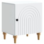 vidaXL Cabinet de chevet Blanc 43 x 34 5 x 50 cm Bois d'ingénierie