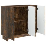 vidaXL Buffet Chêne fumé 89 x 34 5 x 80 cm Bois d'ingénierie