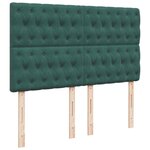 vidaXL Sommier à lattes de lit et matelas Vert foncé 140x200cm Velours