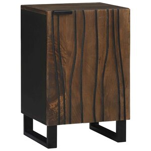 vidaXL Meuble de salle de bain Marron et Noir 38 x 33.5 x 58 cm