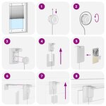 vidaXL Store plissé rose 105x200 cm largeur du tissu 104 4cm polyester