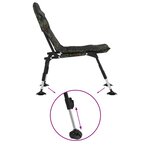 vidaXL Chaise de pêche avec pieds à boue réglables pliable camouflage