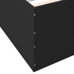 vidaXL Cadre de lit sans matelas noir 200x200 cm