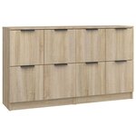 vidaXL Buffets 2 Pièces Chêne sonoma 60x30x70 cm Bois d'ingénierie
