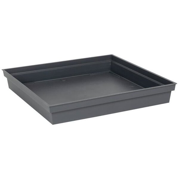 EDA Soucoupe carrée Toscane - 40 cm - Gris anthracite