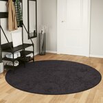 vidaXL Tapis lavable anthracite Ø 200 cm antidérapant