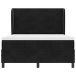 vidaXL Lit à ressorts avec matelas noir 140x200 cm en velours