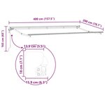 vidaXL Cadre de auvent Blanc 4 x 2 m