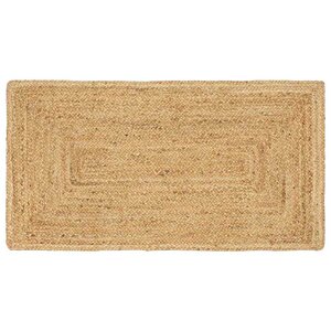 vidaXL Tapis de zone Beige 60 x 110 cm Jute