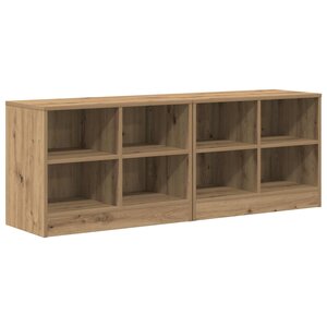 vidaXL Armoire de lit 2 Pièces Chêne artisanal 66 x 33 x 48 cm