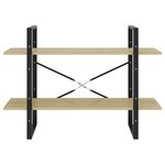 vidaXL Bibliothèque à 2 niveaux chêne sonoma bois d'ingénierie