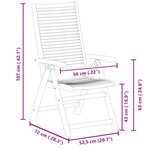 vidaXL Fauteuils pliants inclinables  lot de 6  56 x 72 x 107 cm  en bois d'acacia massif