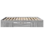 vidaXL Cadre de lit sonoma gris 200x200 cm bois d'ingénierie