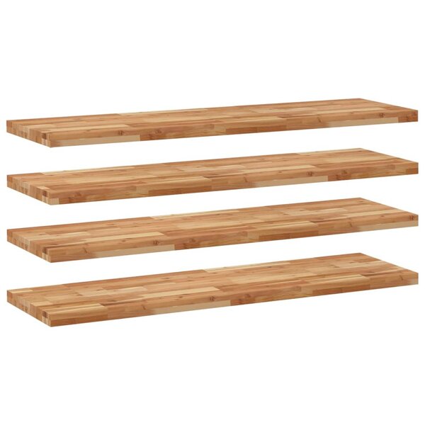 vidaXL Étagères flottantes 4 Pièces 140x40x4 cm acacia massif à l'huile