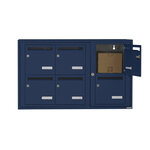 Bloc collectif leabox.com  3x2  grade 3  simple face  Intérieur  fixation murale  Bleu Saphir RAL 5003 finition brillante