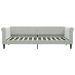 vidaXL Lit de jour avec matelas gris clair 90x200 cm velours