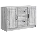 vidaXL Buffet Sonoma gris 89 x 34 5 x 57 cm Bois d'ingénierie
