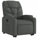 vidaXL Fauteuil inclinable Gris foncé Tissu