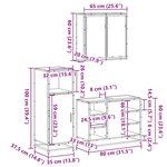 vidaXL Ensemble de meubles de salle de bain 3 Pièces chêne sonoma