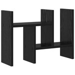 vidaXL Organisateur de bureau Chêne noir 50x15 5x35 5 cm Bois reconstitué