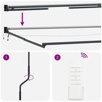 vidaXL Cadre de store rétractable électrique Anthracite 3 5 x 2 m