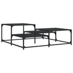 vidaXL Table basse noir 107x107x40 cm bois d'ingénierie