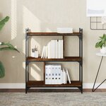 vidaXL Bibliothèque 3 niveaux chêne brun 76x32x88 cm bois d'ingénierie