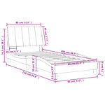 vidaXL Cadre de lit sans matelas gris clair 80x200 cm velours